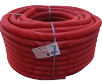 Труба защитная гофрированная Юстапласт D вн./нар. 43/50 мм (красная)