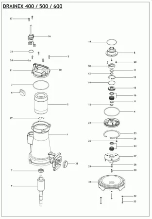 Фекальный насос ESPA DRAINEX 500 Фекальный насос ESPA DRAINEX 500